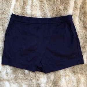 LA Hearts suede navy blue shorts